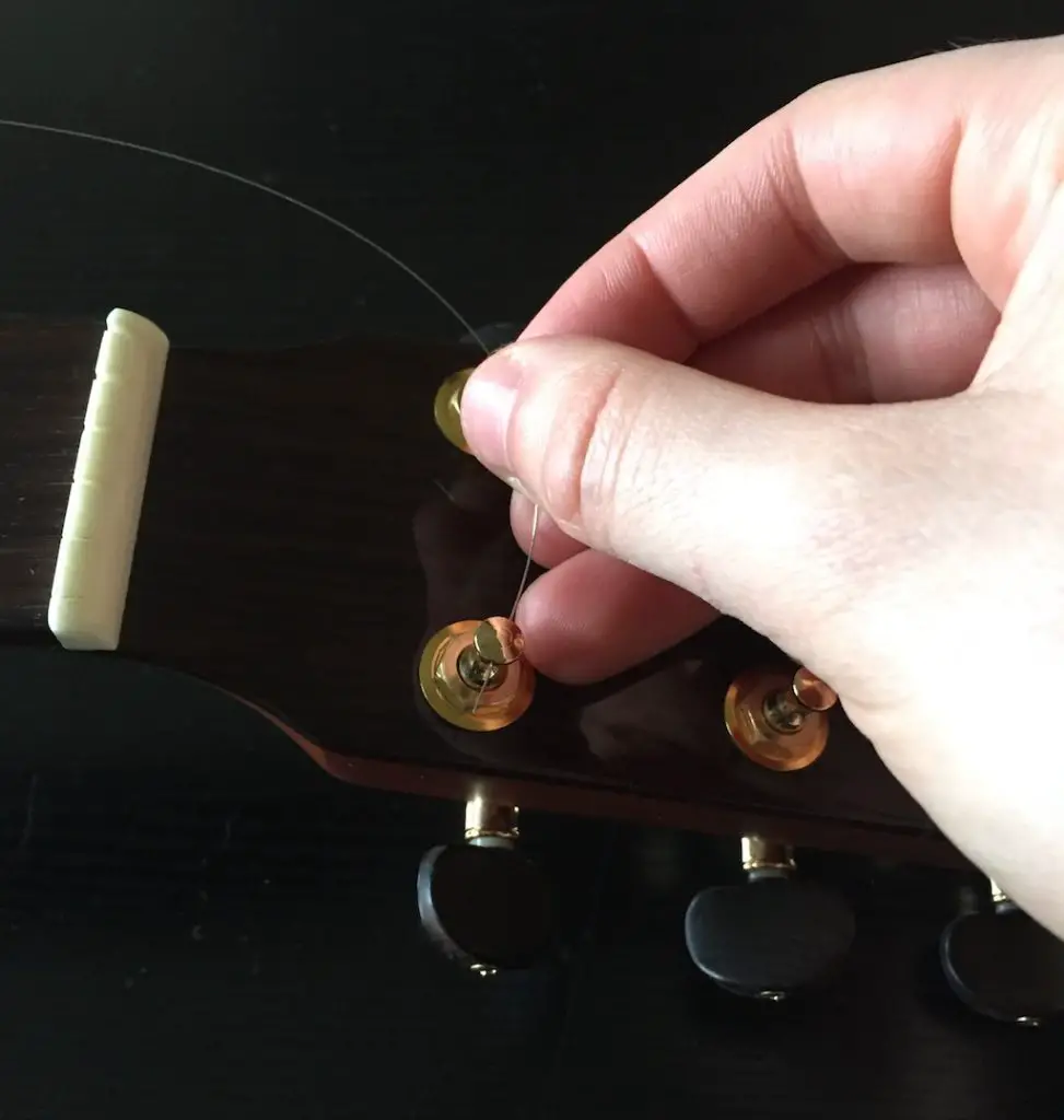 string in tuning post