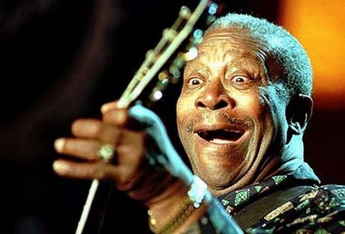 bb king funny guitar face